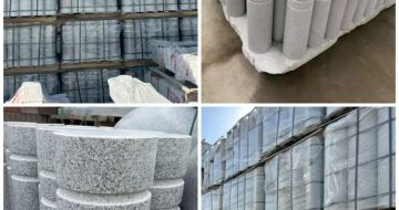 南宁 芝麻白花岗岩挡车柱、隔离柱多少钱