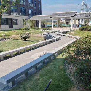 南宁 芝麻灰小区坐凳&栏杆安装效果