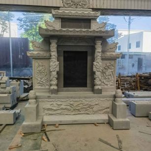 南宁 芝麻灰高档墓碑、土墓，一套也支持定做