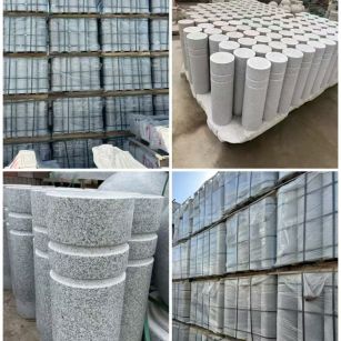 南宁 芝麻白花岗岩挡车柱、隔离柱多少钱