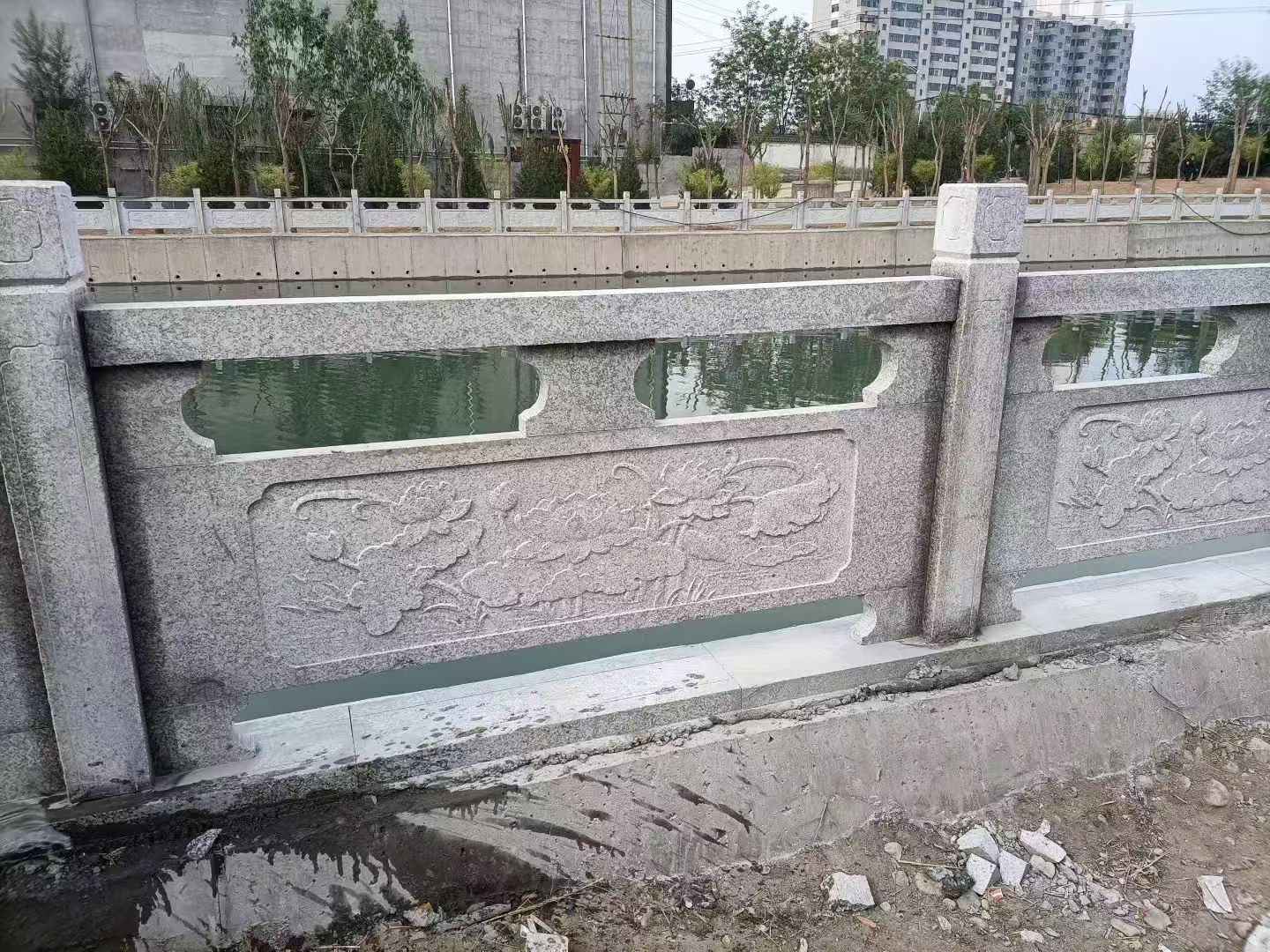 南宁 芙蓉白大花桥梁、河道，石材栏杆、围栏、护栏