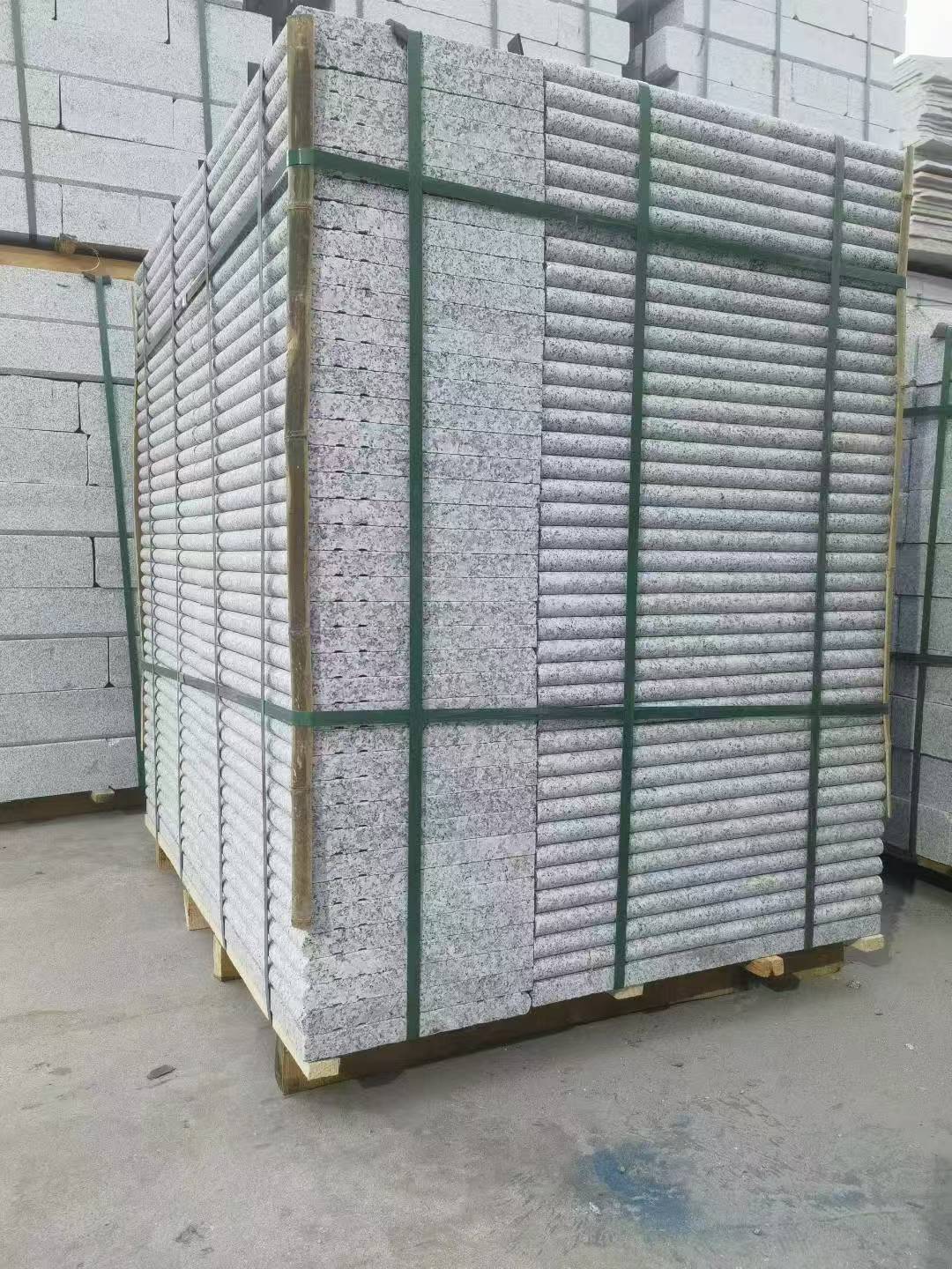 南宁 芙蓉白3公分厚磨圆边、拉槽，楼梯踏步